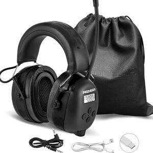 PROHEAR 033 AM FM Bluetooth Radio Headphones Gel Ear Pads,USB C Rechargeable